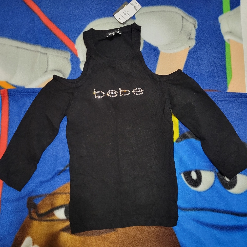 Bebe cold shoulder sweater